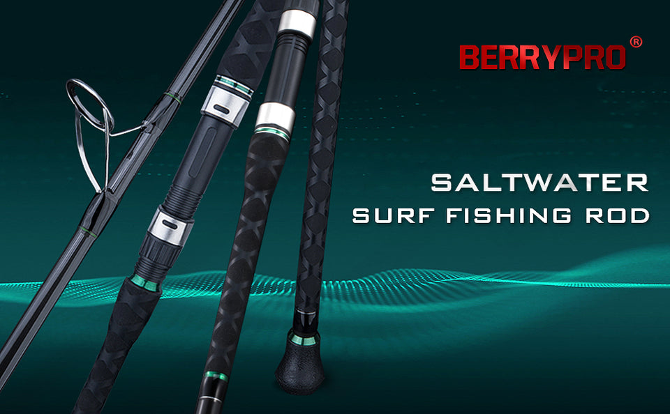 Buy BERRYPRO Light Surf Spinning Rod Striper Fishing Rod Striped Bass surf  Rod (9'/9'6''/10'6''/11'/12') Online at desertcartINDIA