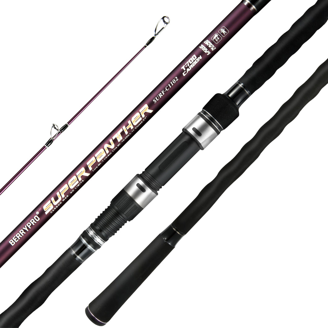 barry pro surf spinning combo model tu 1002_80 BERRYPRO Surf Spinning Rod Surf Casting Fishing Rod Carbon Fiber Travel Fishing Rod