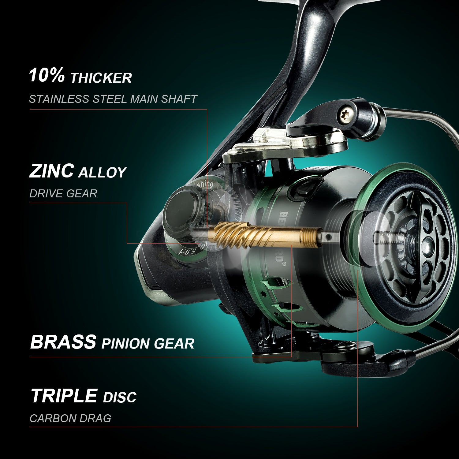 BERRYPRO Metal Spinning Reel Freshwater and Saltwater Spinning Fishing – berrypro fishing BERRYPRO Metal Spinning Reel Freshwater and Saltwater Spinning Fishing – berrypro fishing