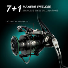 Load image into Gallery viewer, BERRYPRO Metal Spinning Reel Freshwater and Saltwater Spinning Fishing Reel with 7 + 1 Super Smooth Shielded Stainless Steel Ball Bearing, Carbon Fiber Washers…
